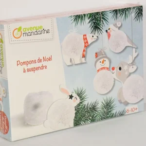 magasins pas chers Avenue Mandarine Loisirs Créatifs – Pompons De Noël à Suspendre 9