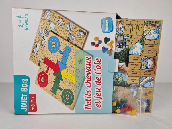 soldes Jeux De Société – Bois – Petits Chevaux Et Jeu De L’oie – Mojy. 3