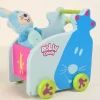 marque pas cher en ligne Fizzy Cru00e9ation Lapin Bleu Dans Son Chariot En Bois 16