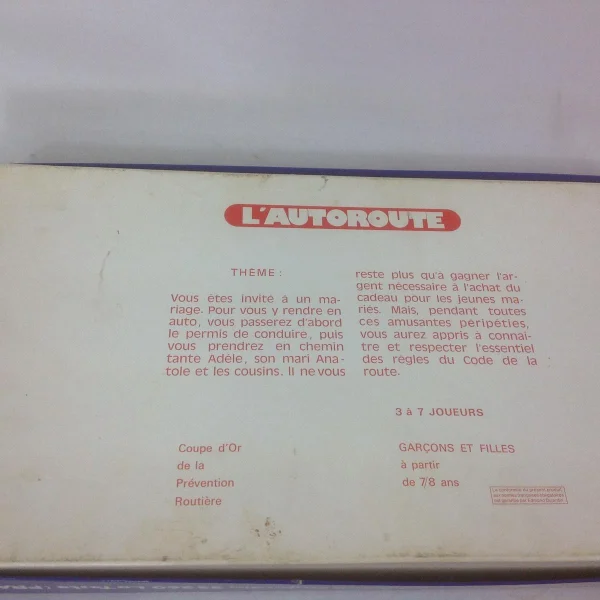 L’Autoroute – Edmond Dujardin – Coupe D’or De La Prévention Routière Neuve avec étiquette 6