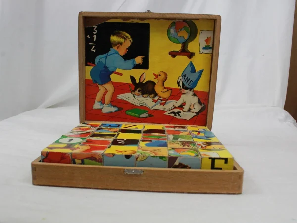 Ancien Jeu De Cubes En Bois ( Années 50 ) magasin en ligne 1