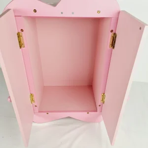 commentaire favorable Bois -Armoire Penderie Rose Pour Habilles De Poupées 9