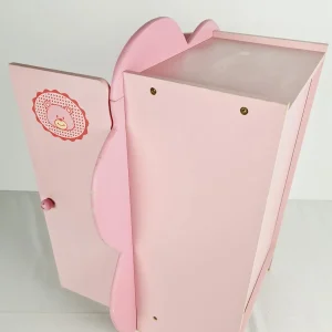 commentaire favorable Bois -Armoire Penderie Rose Pour Habilles De Poupées 15