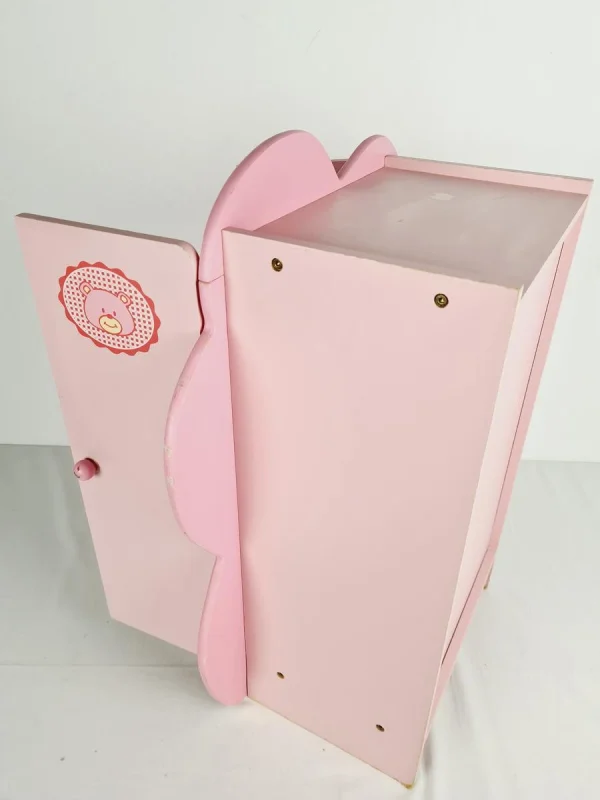 commentaire favorable Bois -Armoire Penderie Rose Pour Habilles De Poupées 6