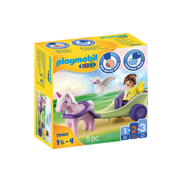 a Prix Discount CALECHE AVEC LICORNE ET FEE 1