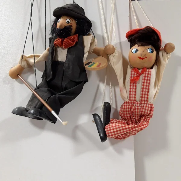 Lot De 2 Marionettes Artistes Peintre Et Bohème Boutique officielle 1